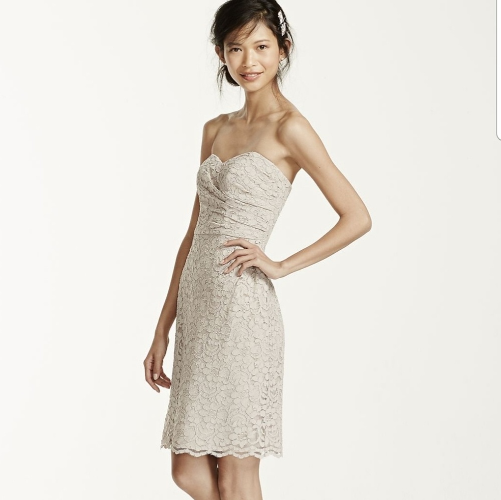 Strapless All Over Lace Dress